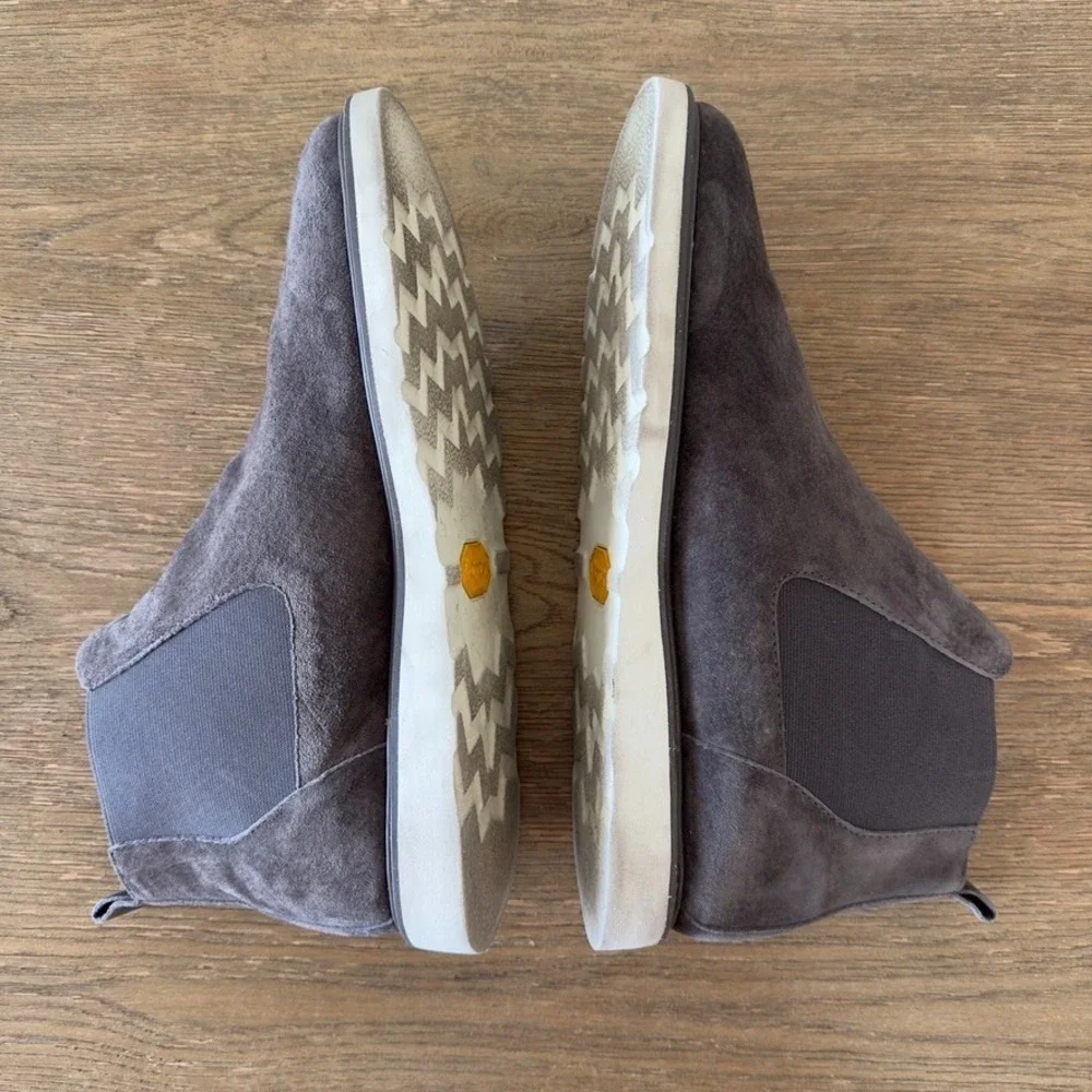 Clae Richards Vibram Chelsea Boots-Umber Waxed Dark Charcoal Suede-Men's Size 11